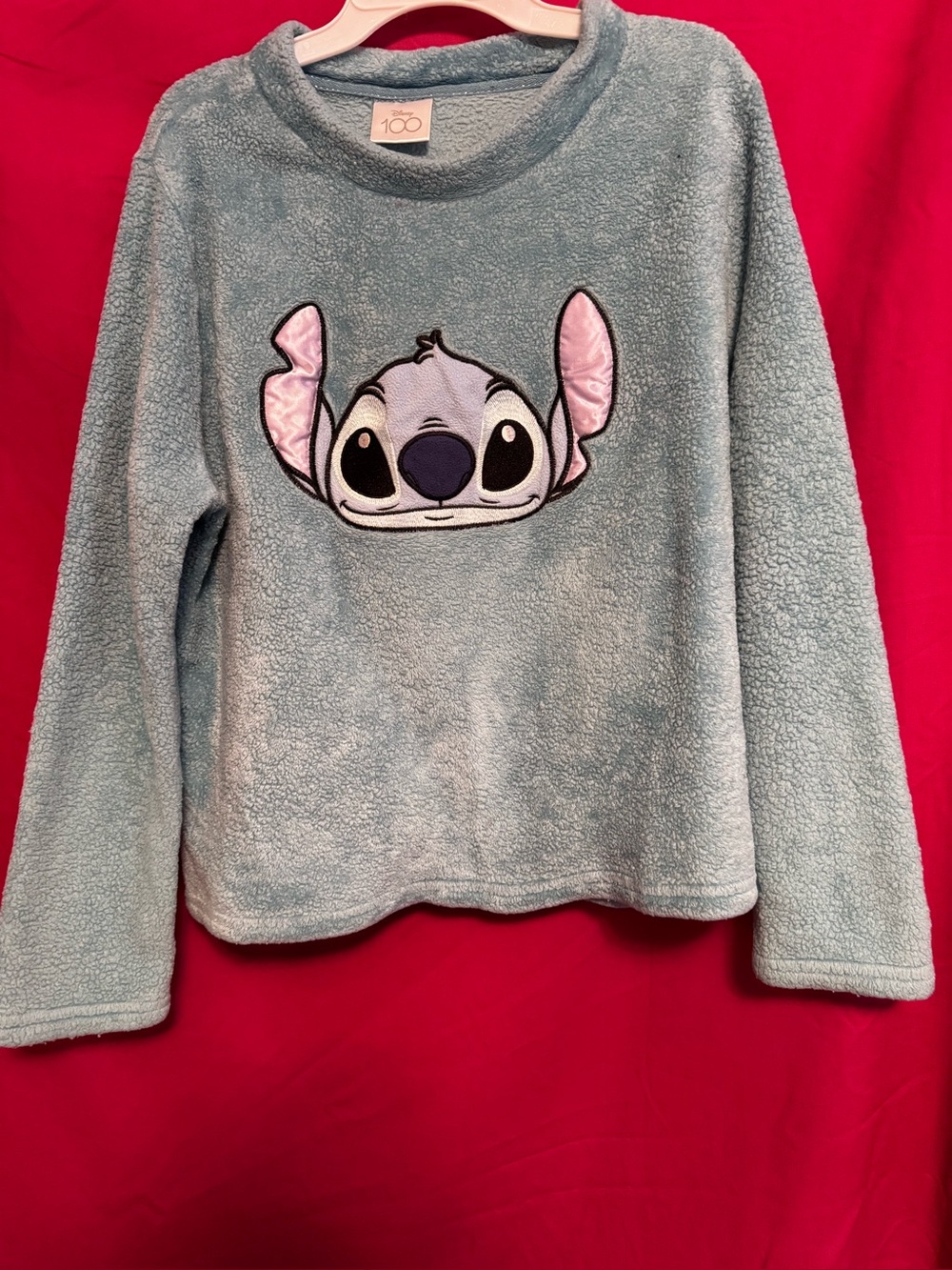 Disney Light Blue Fuzzy Pullover